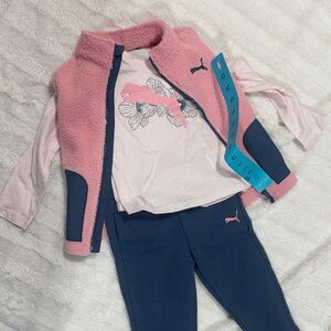 Puma Pink and Navy Sweate Set
